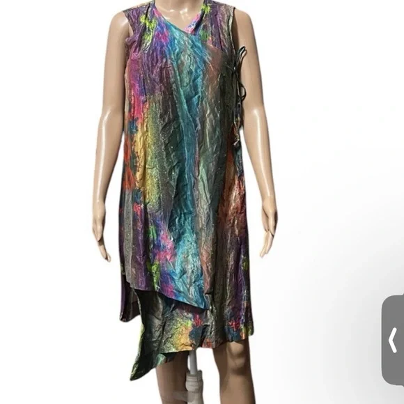 Bryn Walker women Zen Multicolor Layered Taffeta Vest and pants set - Picture 17 of 17